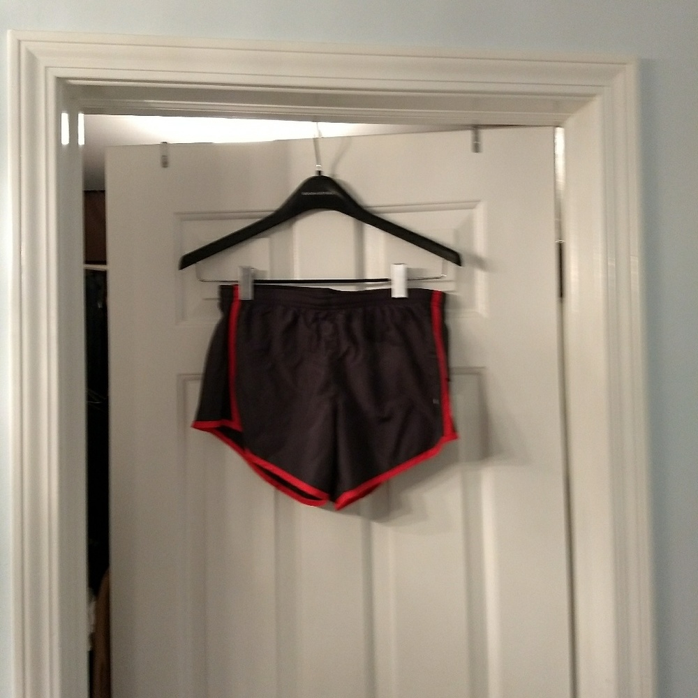 Aerie Fit Shorts Grey & Neon Pink Trim Running, S